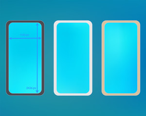 Mesh, cyan colored phone backgrounds kit.