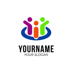 abstract creative family logo template