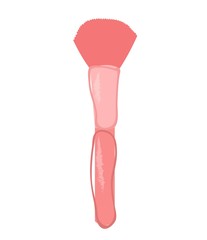 Brush for make up. Flat icon. Vector illustration on white background.