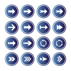 Arrow icon set. Vector illustration, flat design.