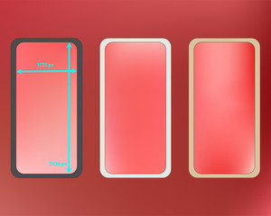 Mesh, coral colored phone backgrounds kit.