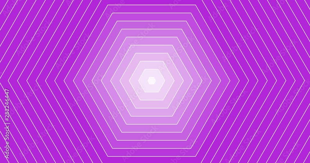 Poster hexagon lines radio wave animation with multicolored transitions. minimal poygonal footage for backd