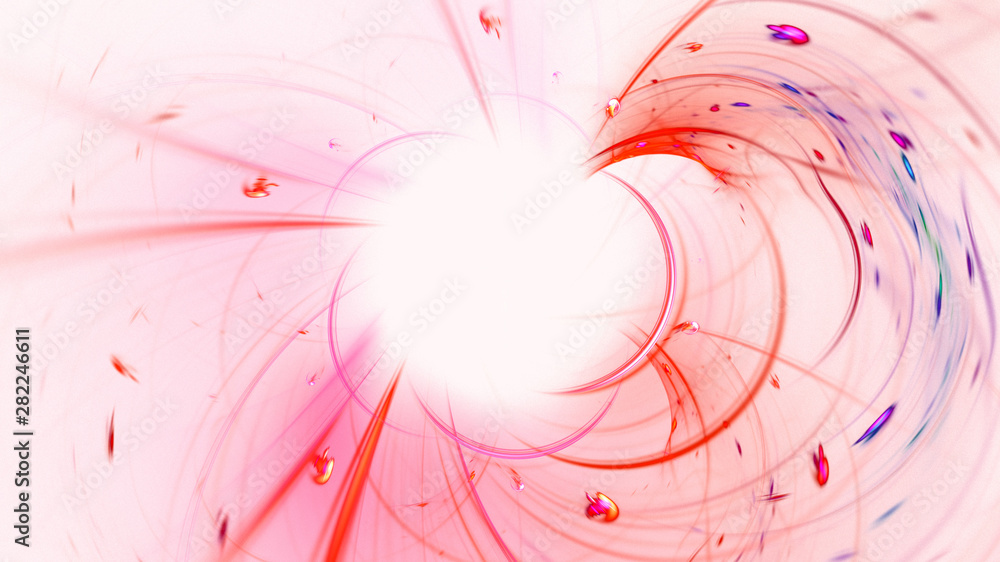 Poster 3d rendering abstract white fractal light background