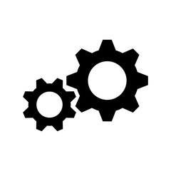 Gears icon isolated on the white background for different needs