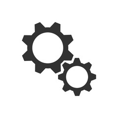 Gears icon isolated on the white background for different needs