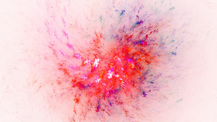 3D rendering abstract white fractal light background