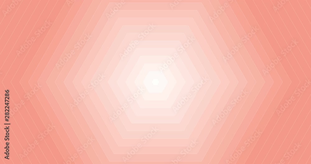 Poster hexagon lines radio wave animation with multicolored transitions. minimal poygonal footage for backd
