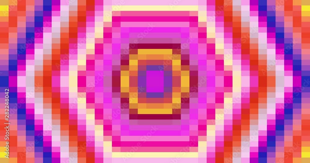 Aufkleber abstract concentric geometric waves shapes in multicolor animation. hypnotic graphic effect with fas