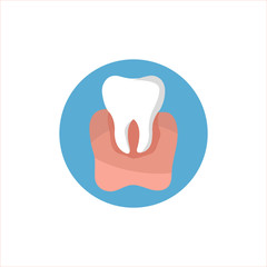 Vector illustration of a dental clinic logo with tooth