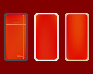 Mesh, red colored phone backgrounds kit.