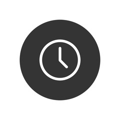 Clock vector icon in modern style for web site and mobile app