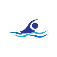 Swim logo template vector icon design
