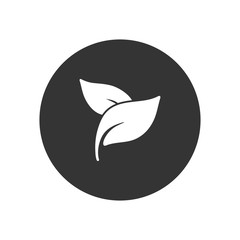 Leaves vector icon in modern style for web site and mobile app