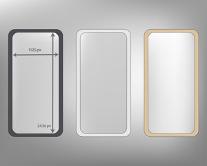 Mesh, gray colored phone backgrounds kit.