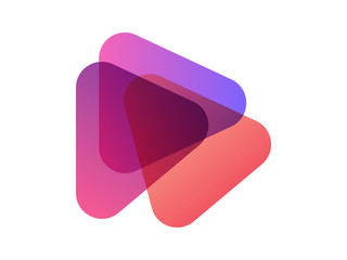 Abstract modern violet, pink element with triangles