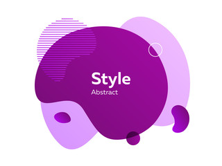 Abstract modern violet graphic element with upper left stripes