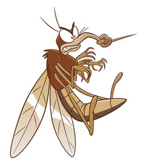 Mosquito with broken nose