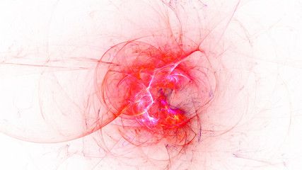 3D rendering abstract white fractal light background