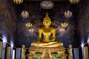 buddha statue in temple in thailand