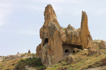 Cappadocia is a region in central Turkey. Magical chimneys in Pashabag (Valley of the Monks) and...