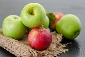 Red and green apples