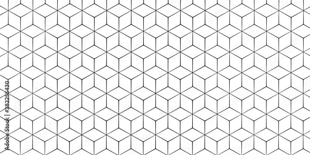 Wall mural stylish structure hexagonal line geometric pattern background