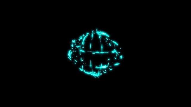 Energy animations, flash FX Energy Explosions with glow effect. Black background.High resolution 4K video.Cartoon Electric animations.