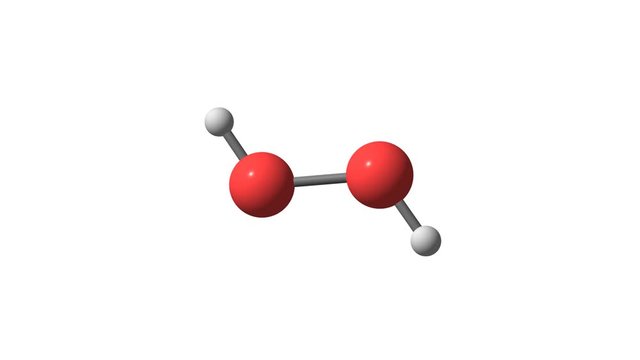 Hydrogen peroxide molecule rotating video