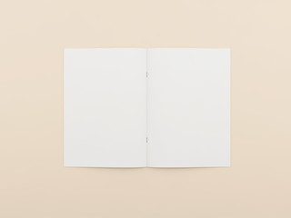 Fototapeta premium Open blank notebook render