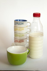 Italian cappuccino with low-fat wilk © sal