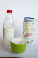 Italian cappuccino with low-fat wilk © sal