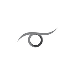 abstract eye curves flow logo vector