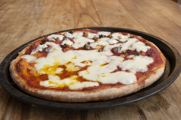 double tasty homemade pizza