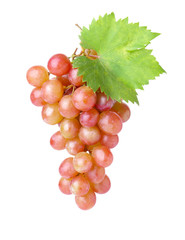 Tasty fresh grapes on white background