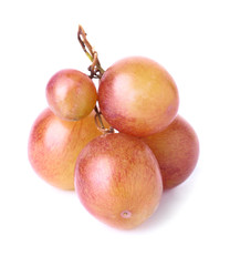 Tasty fresh grapes on white background