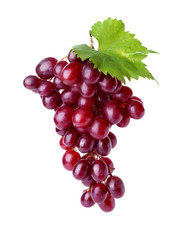 Tasty fresh grapes on white background