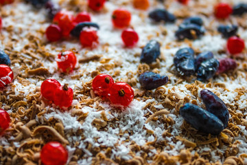 Dessert, cake, sweet.