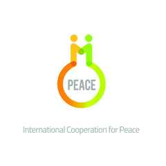 International Cooperation for Peace logo - vector