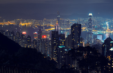 Night view of Hong Kong