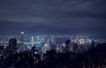 Night view of Hong Kong