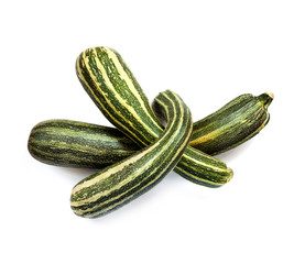 Fresh zucchini isolated on white background