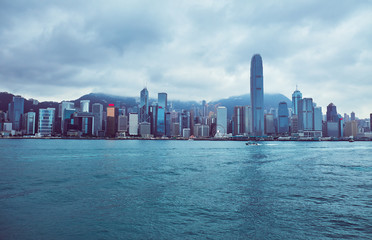 Obraz premium Hong Kong Cityscape and Victoria Harbor