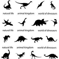 Silhouettes of dinosaurs paleontology predator history ancient world archeology carnivorous dinosaur era dinosaur shadow