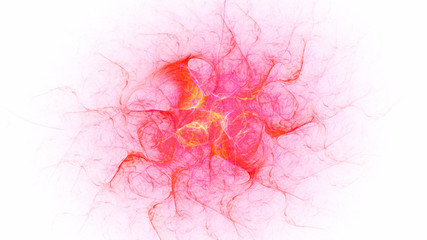 3D rendering abstract white fractal light background