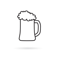 beer glass icon- vector illustration