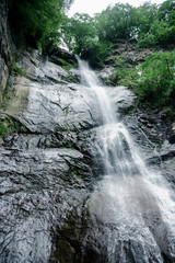 The highest and most impressive waterfall of Georgia is Mahunceti, about 30 meters high, surrounded by trees, a mountain of dark, almost black color.