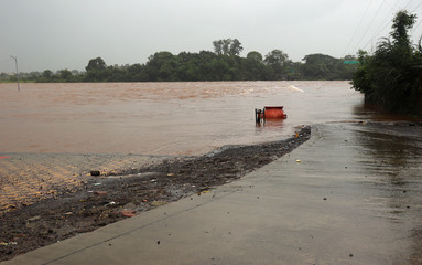 Flooded area near river