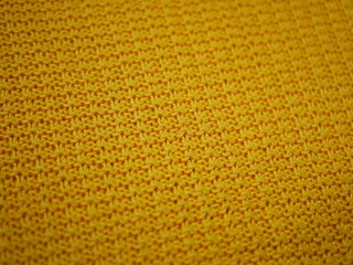 knitting yellow woolen thread