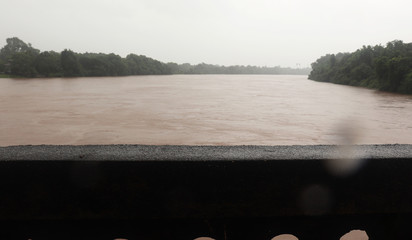 Flooded area near river