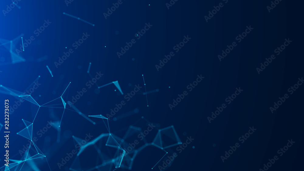 Poster abstract blue digital background. big data visualization. science background. big data complex with 